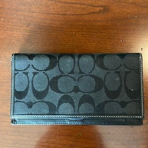 Coach check book cover